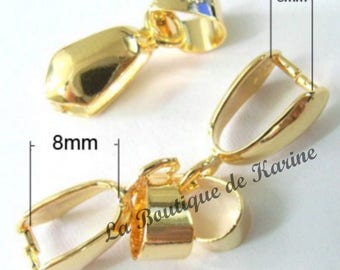 15 BELIERES COLGANTE ADJUNTO metal dorado 6 x 19 mm - creación de cuentas de joyería