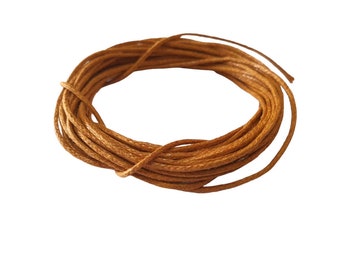 4 Meters of Light Brown WAX COTTON CORD Thread diameter 1 mm - beaded jewelry creation