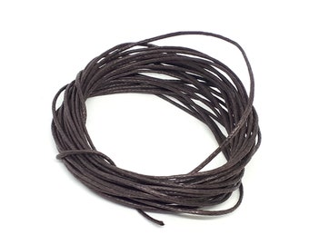 Bobine Fil Cordon Coton Ciré 2mm Marron Chocolat - 90 Mètres - Neuf France