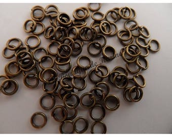 250 ANNEAUX OUVERTS 4 mm METAL bronze - creation bijoux perles