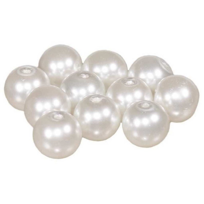 Lot De 200 PERLES NACREES Blanche ACRYLIQUE Ø 6 mm Livraison Gratuite Creation image 2