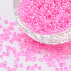 1000 PERLE rosa Diametro 2 mm 12/0 - creazione di gioielli