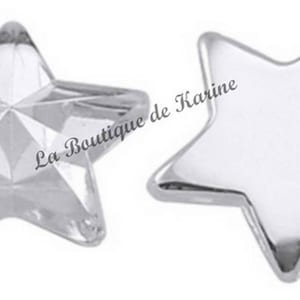40 STRASS PEARLS star cabochon to glue transparent acrylic 10 mm - pearl jewelry creation