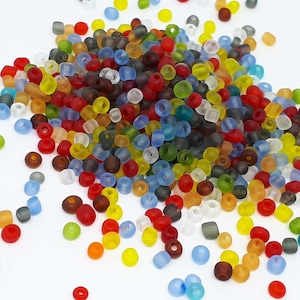500 perline multicolore satinato opaco diametro 4 mm 6/0 - creazione di gioielli