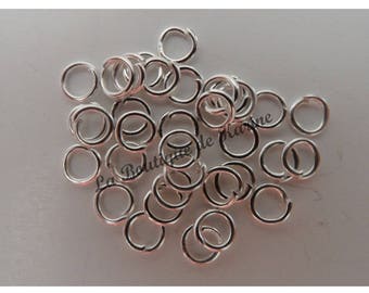 250 pcs OPEN JUMP RINGS connectors 4 mm Silver color - Nickel free - Handmade jewelry beads
