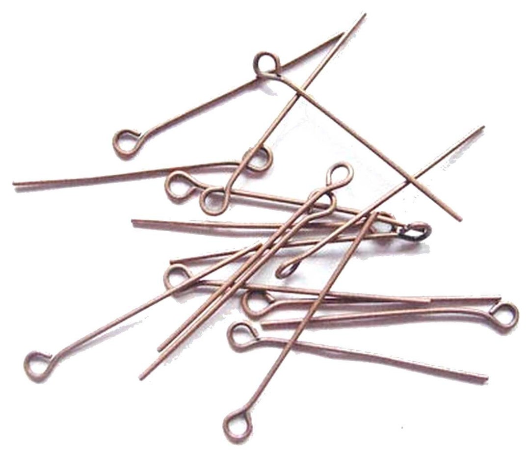 250 EYE RODS Metal Copper 30 X 0.7 Mm - Creation of Jewelry Beads - Etsy