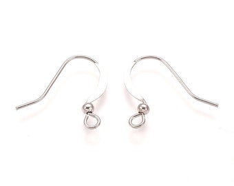 Silver 15 mm - 50 fish hooks EARRINGS metal supports creating jewelry beads