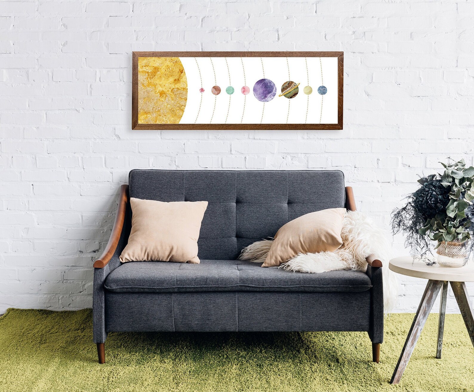 Space Art Horizontal Extra Large Wall Art Framed Solar System Etsy
