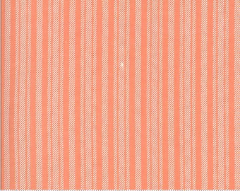 Regal Upholstery Fabric by The Yard Pink Of Beige Ticking Stripe Embroidered Coral
