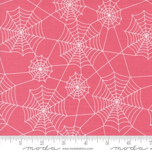 Hey Boo - Lella Boutique - Webs - Love Potion Pink - 5213-14 - Fabric is sold in 1/2 yard increments and cut continuously