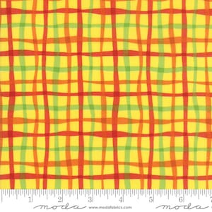 Later Alligator - Sandy Gervais - Watercolor Plaid - Sunshine - 17986-14 - Fabric is sold in 1/2 yard increments