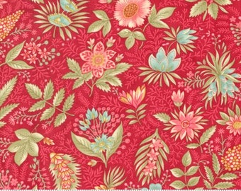 Collections For A Cause - Etchings - 3 Sisters - Joyful - Red - 44332-13 - Fabric is sold in 1/2 yard increments and cut continuously