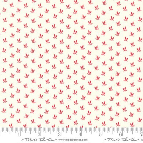 Joyful Gatherings - Primitive Gatherings - Triple Leaf-Snow Candy Apple-49212-11 - Fabric is sold in 1/2 yd increments and cut continuously