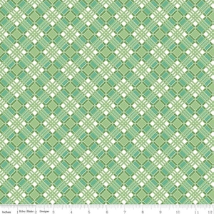 Flea Market - Lori Holt - Plaid - Green - C10217-Green - Fabric is sold in 1/2 yard increments and cut continuously