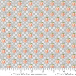 Peachy Keen - Corey Yoder - Peaches - Grey - 29171-12 - Fabric is sold in 1/2 yard increments and cut continuously