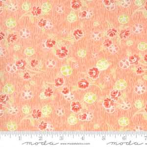 Strawberries & Rhubarb - Fig Tree - Summer Posies - Apricot - 20403-13 -  This piece is 27&quot;