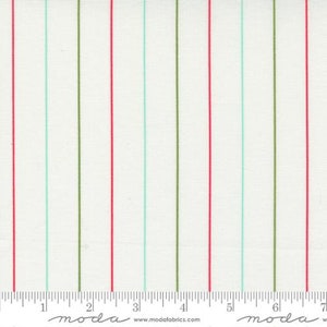 Merry Little Christmas - Bonnie & Camille - Holiday Stripe-Cream Multi-55244-19- Fabric is sold in 1/2 yard increments and cut continuously