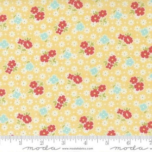 Stitched  - Fig Tree - Bloomers Floral - Buttercup - 20432-12 - Fabric is sold in 1/2 yard increments and cut continuously