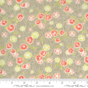 Strawberries & Rhubarb - Fig Tree - Summer Posies - Birch - 20403-16 - Fabric is sold in 1/2 yard increments and cut continuously