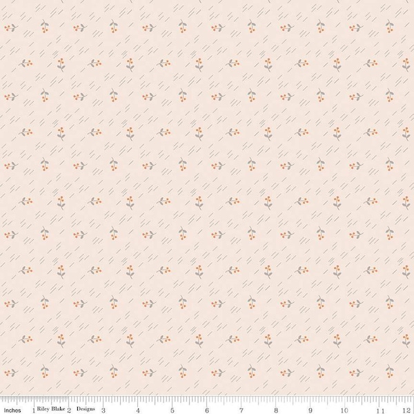 Autumn - Lori Holt - Berries - C14652-Latte - Fabric is sold in 1/2 yard increments and cut continuously