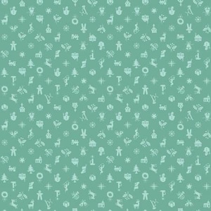 Home Town Holiday - Lori Holt - Christmas - C14907-Seaglass - Fabric is sold in 1/2 yard increments and cut continuously