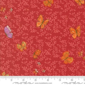 Superbloom - Robin Pickens - Butterfly - Geranium - 48784-23 - Fabric is sold in 1/2 yard increments and cut continuously