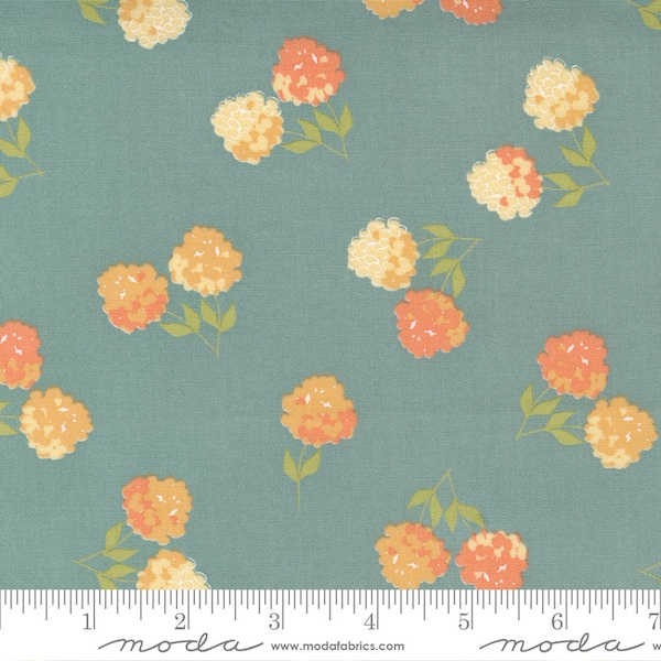 Cozy Up - Corey Yoder - Clover Floral - Blue Skies - 29121-17 - Fabric is sold in 1/2 yard increments and cut continuously