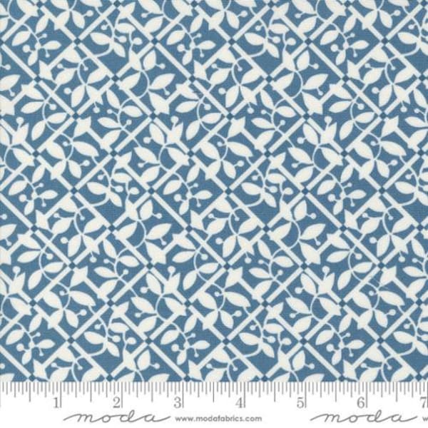 Shoreline - Camille Roskelley - Lattice - Medium Blue - 55303-13 - Fabric is sold in 1/2 yard increments and cut continuously