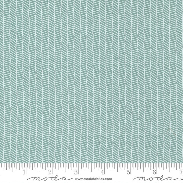 Love Note - Lella Boutique - Herringbone - Dusty Sky - 5154-12 - Fabric is sold in 1/2 yard increments and cut continuously