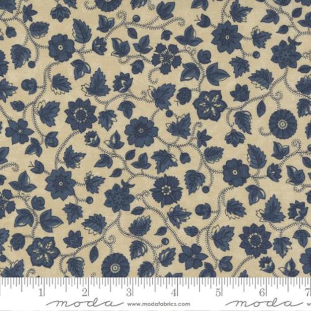 Freedom Road Kansas Trouble Liberty Blooms Tan Blue Etsy