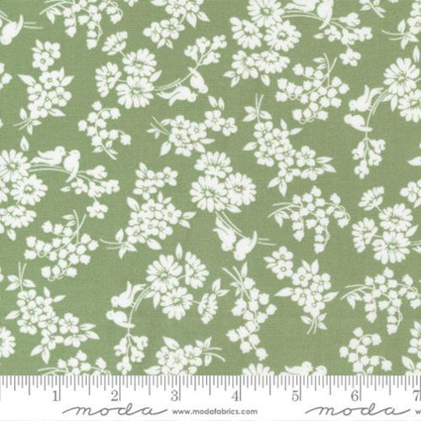 Dwell - Camille Roskelley - Songbird - Grass - 55273-17 - Fabric is sold in 1/2 yard increments and cut continuously