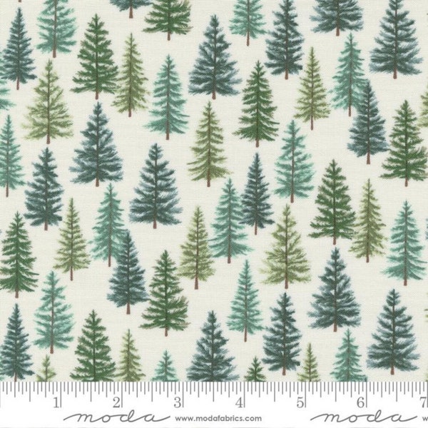 Holidays At Home - Deb Strain - Evergreen Forest - Snowy White - 56073-11 - Fabric is sold in 1/2 yard increments and cut continuously