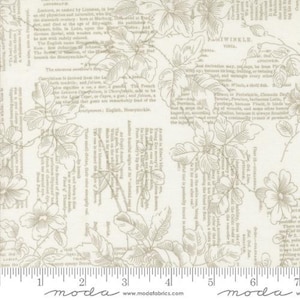 Muse - 3 Sisters - Poetry of Flowers - Porcelain - 44392-11 - Fabric is sold in 1/2 yard increments and cut continuously