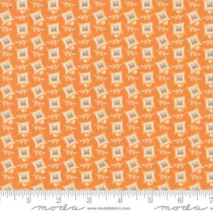 Agatha Road - Fig Tree - Harlequin - Pumpkin - 35414-12 - Fabric is sold in 1/2 yard increments and cut continuously