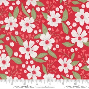 Love Blooms - Lella Boutique - Love In Blooms - Rose - 5220-12 - Fabric is sold in 1/2 yard increments and cut continuously