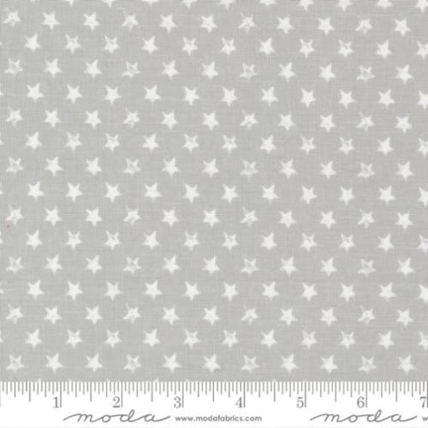 Old Glory - Lella Boutique - Star Spangled - Silver - 5204-12 - Fabric is sold in 1/2 yard increments and cut continuously