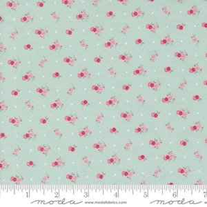 My Summer House - Bunny Hill Designs - Meadowsweet - Aqua - 3045-13 - Fabric is sold in 1/2 yard increments and cut continuously