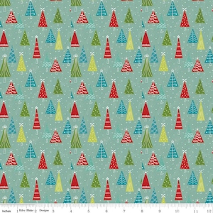 Snowed In - Anka&#39;s Treasures - Trees - Glacier - C10814-Glacier - Fabric is sold in 1/2 yard increments and cut continuously