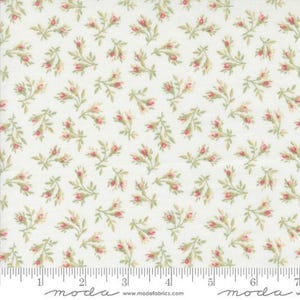 Muse - 3 Sisters - Rosebuds - Porcelain - 44396-11 - Fabric is sold in 1/2 yard increments and cut continuously