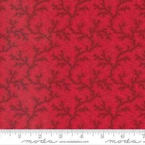 Joyful Gatherings - Primitive Gatherings - Evergreen - Poinsettia - 49211-13 - Fabric is sold in 1/2 yard increments and cut continuously