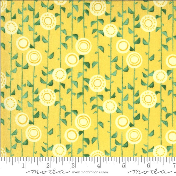 Solana - Robin Pickens - Stalks - Buttercup - 48683-13 - Fabric is sold in 1/2 yard increments and cut continuously