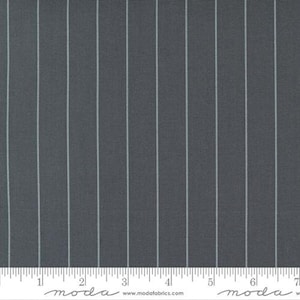 Merry Little Christmas - Bonnie & Camille - Holiday Stripe- Charcoal- 55244-18 - Fabric is sold in 1/2 yard increments and cut continuously