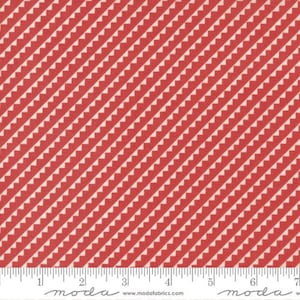 Stitched - Fig Tree - Pinked Stripe - Persimmon - 20436-14 - Fabric is sold in 1/2 yard increments and cut continuously