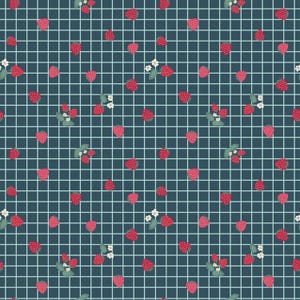 Berry Market - Beverly McCullough - Gingham Berries - C15747-Stargazer - Fabric is sold in 1/2 yard increments and cut continuously