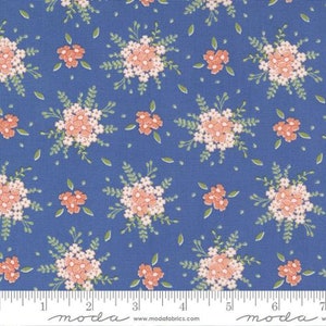 Peachy Keen - Corey Yoder - Blooming Floral - Cobalt - 29172-16 - This piece is 28"