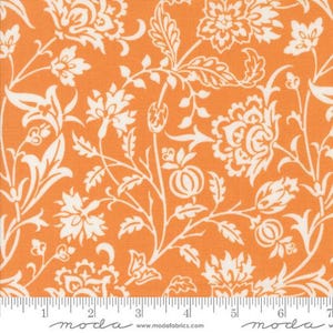 Agatha Road - Fig Tree - Harvest Floral - Pumpkin - 35410-12 - Fabric is sold in 1/2 yard increments and cut continuously
