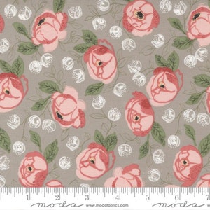Country Rose - Lella Boutique - Taupe - 5170-16 - Fabric is sold in 1/2 yard increments and cut continuously