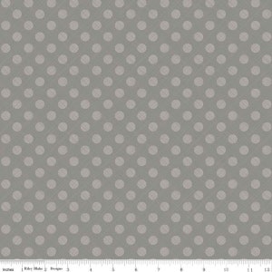 Snowed In - Anka&#39;s Treasures - Sketched Dots - Gray - C10817-Gray - Le tissu est vendu par incréments de 1/2 yard et coupé en continu