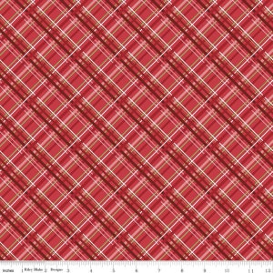 Snowed In - Anka's Treasures - Plaid - Red - C10816-Red - Fabric is sold in 1/2 yard increments and cut continuously