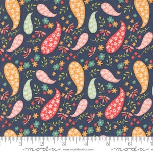 Raspberry Summer - Sherri & Chelsi - Paisley - Blueberry - 37691-20 - Fabric is sold in 1/2 yard increments and cut continuously